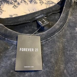 Forever 21 size M , charcoal athletic crop top.